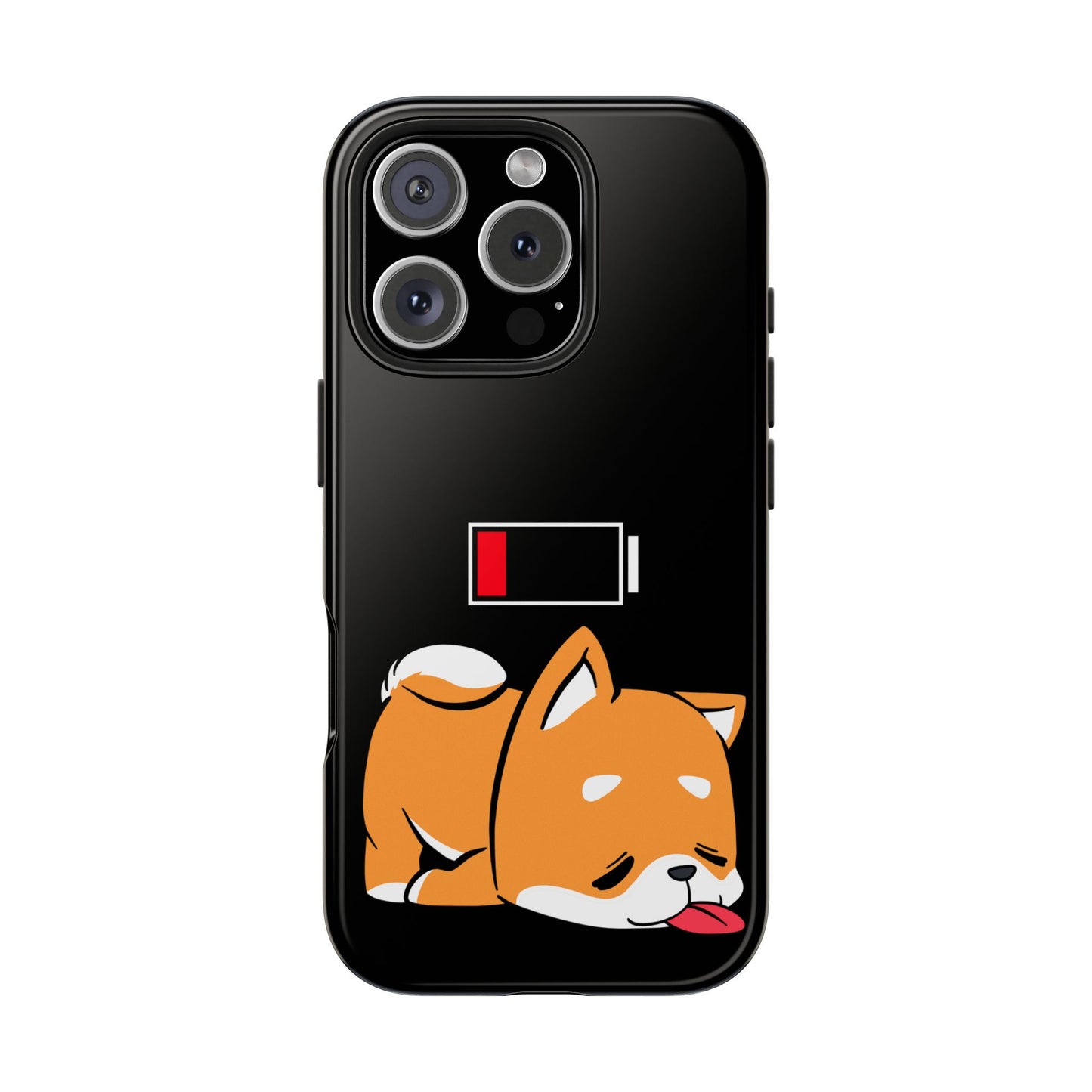 Shiba Inu Low Battery Phone Case for iPhone and Samsung