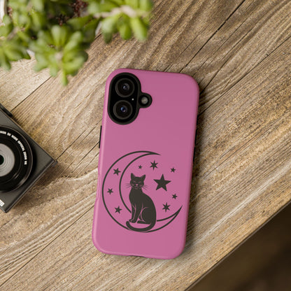Black Cat Moon Phone Case for iPhone and Samsung
