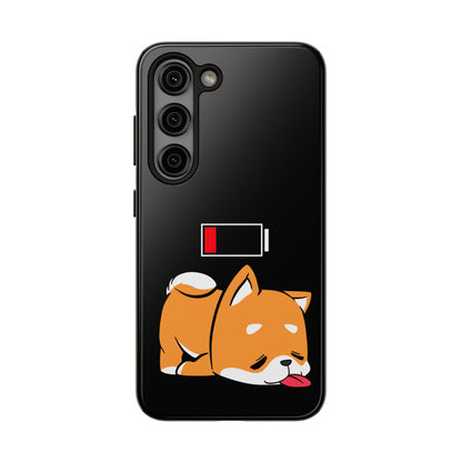 Shiba Inu Low Battery Phone Case for iPhone and Samsung