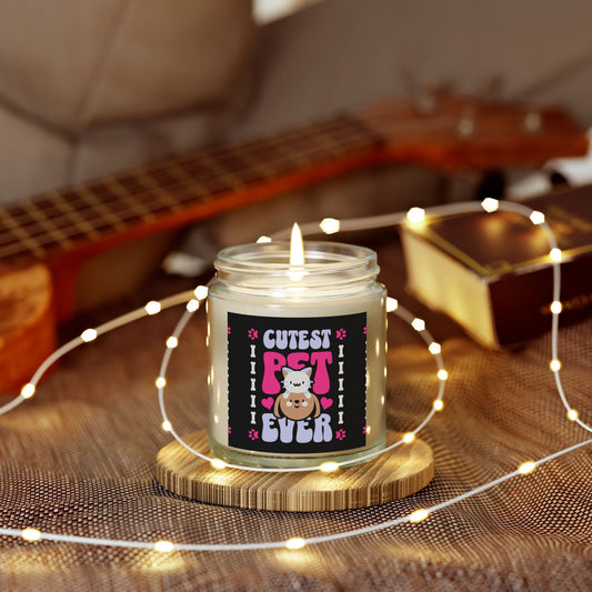 Cutest Pets Ever Scented Candles, Coconut Apricot Wax (4oz, 9oz)