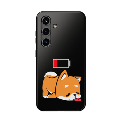 Shiba Inu Low Battery Phone Case for iPhone and Samsung