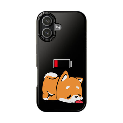 Shiba Inu Low Battery Phone Case for iPhone and Samsung