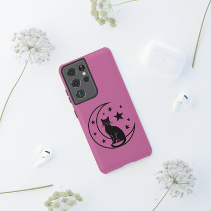Black Cat Moon Phone Case for iPhone and Samsung
