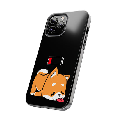 Shiba Inu Low Battery Phone Case for iPhone and Samsung