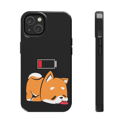 Shiba Inu Low Battery Phone Case for iPhone and Samsung