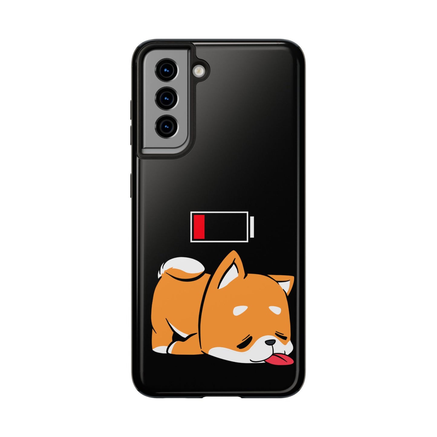 Shiba Inu Low Battery Phone Case for iPhone and Samsung