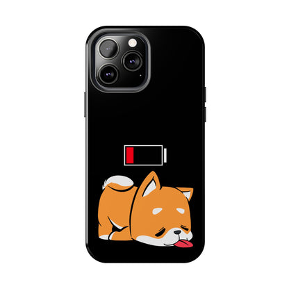 Shiba Inu Low Battery Phone Case for iPhone and Samsung