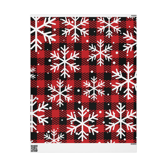 Festive Wrapping Paper, Holiday Gift Wrap, Christmas Wrapping, Snowflake Design, Seasonal Packaging