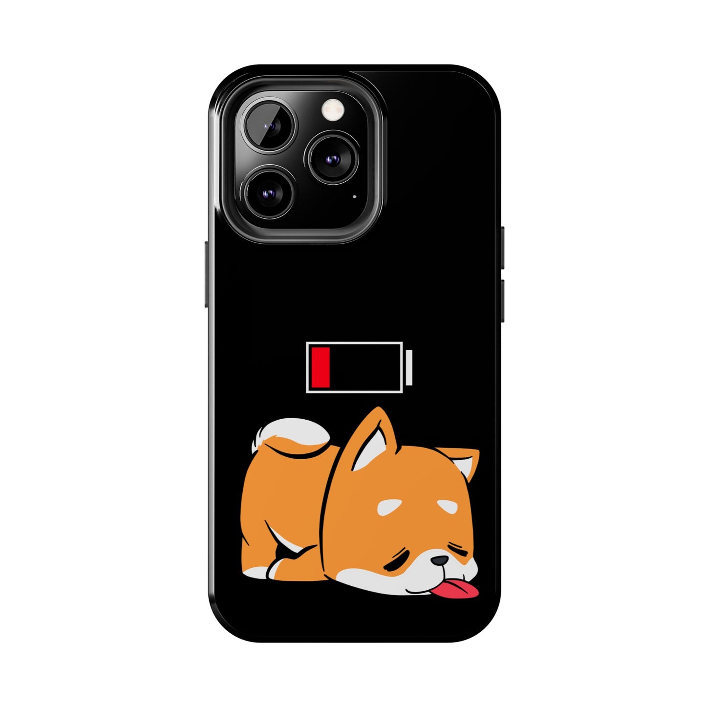 Shiba Inu Low Battery Phone Case for iPhone and Samsung