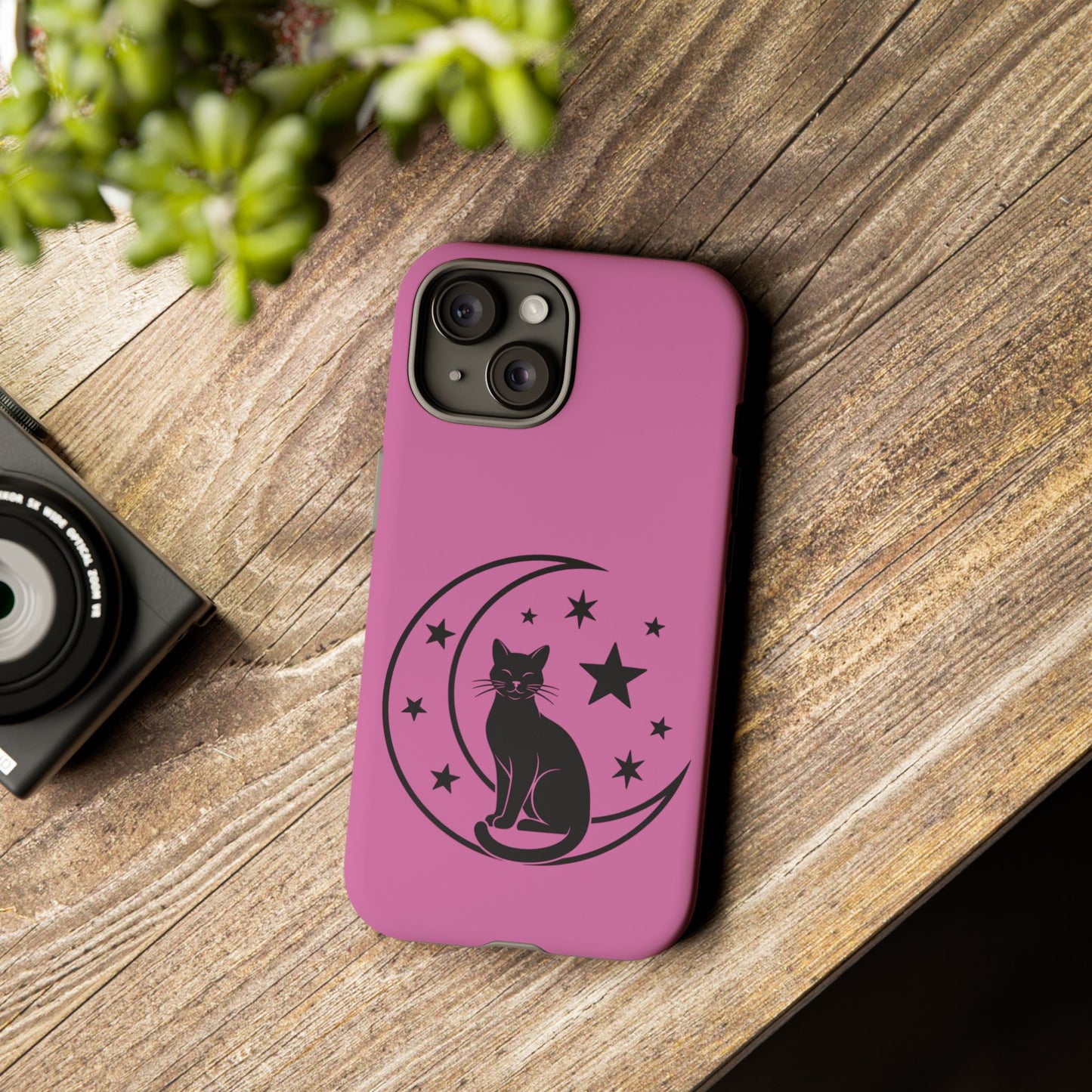 Black Cat Moon Phone Case for iPhone and Samsung