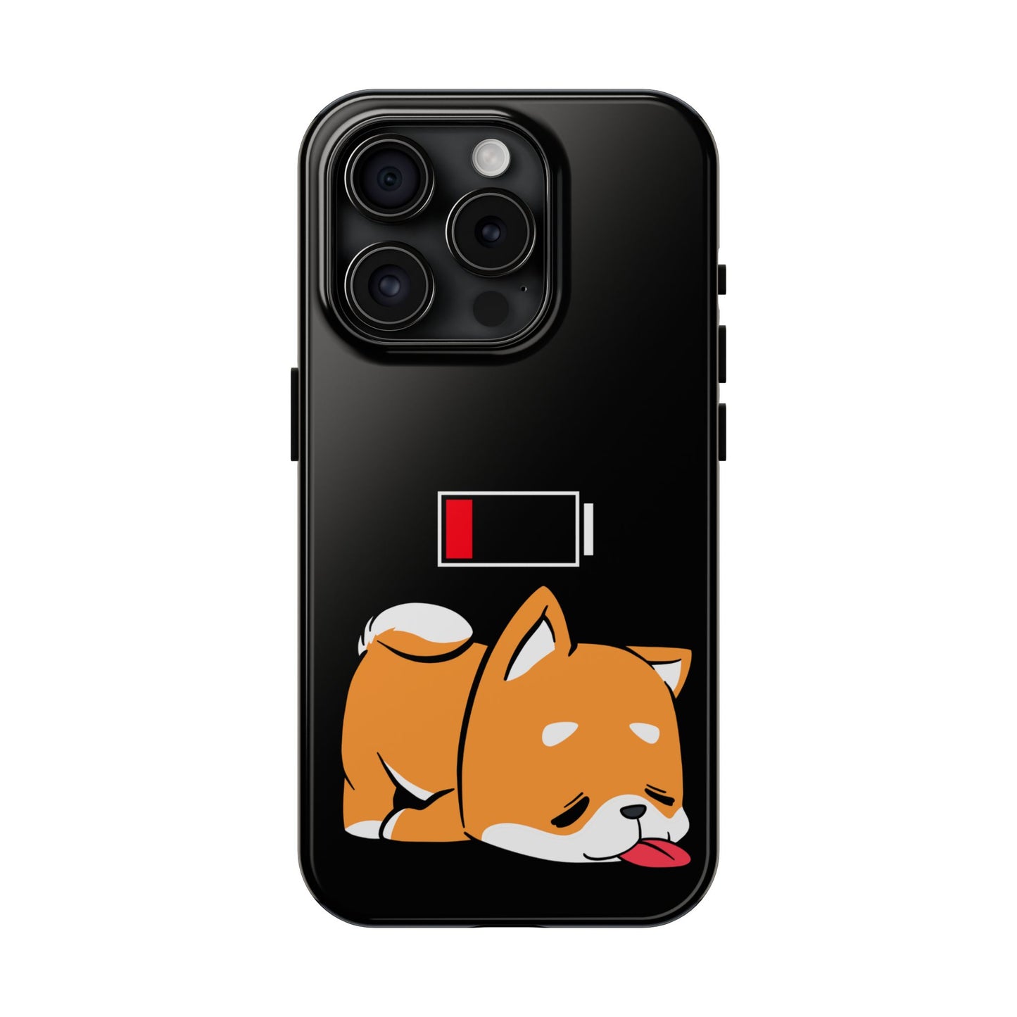 Shiba Inu Low Battery Phone Case for iPhone and Samsung