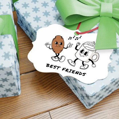 Best Friends Aluminum Ornament, Cute Friendship Decor, Fun Holiday Keepsake, Unique Gift for Friends, Personalized Ornament Gift