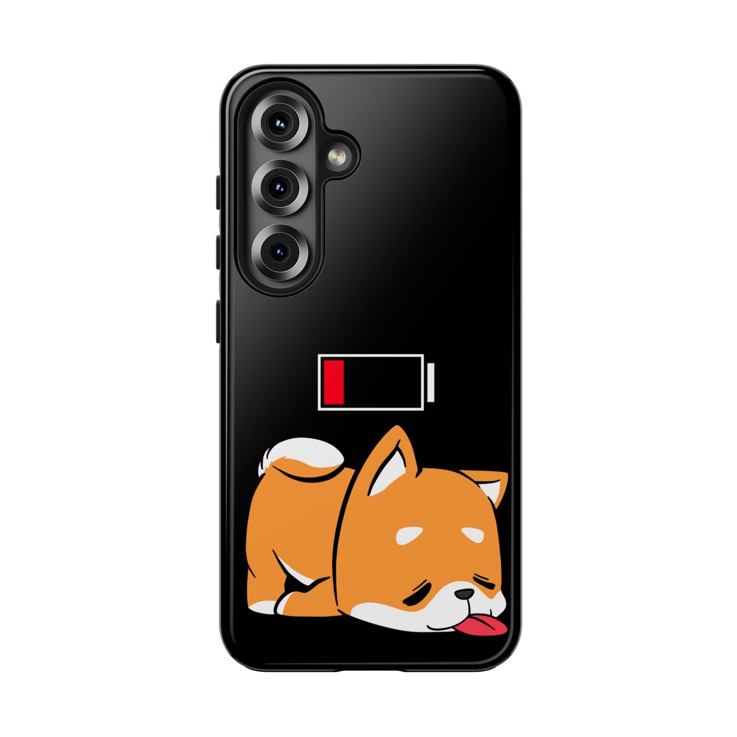 Shiba Inu Low Battery Phone Case for iPhone and Samsung