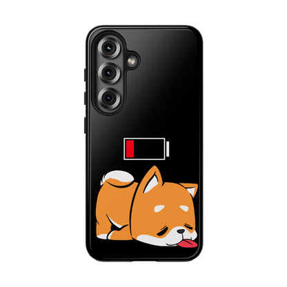 Shiba Inu Low Battery Phone Case for iPhone and Samsung
