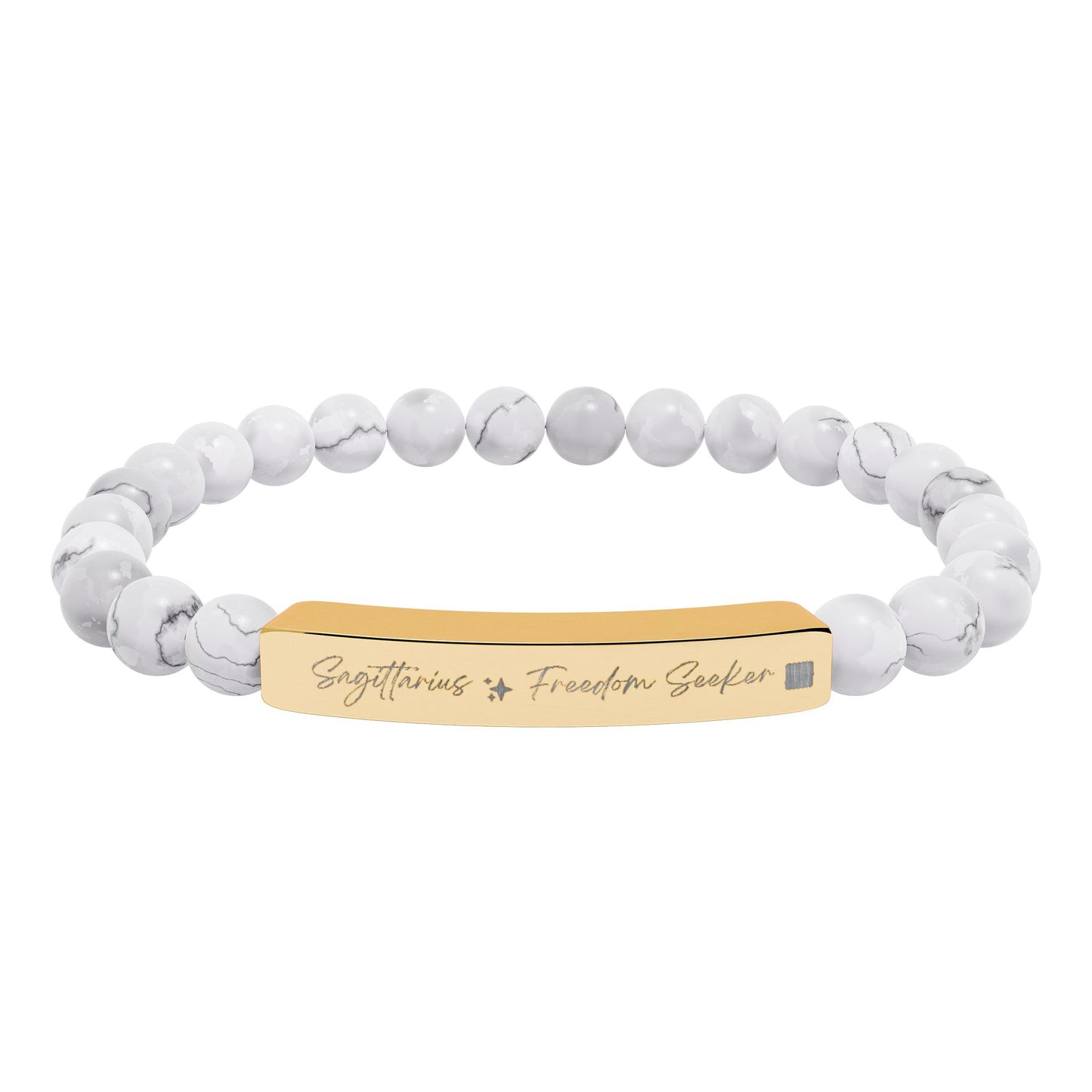 Zodiac Energy Bracelet Personalized Engraved Bar | Choose Your Sign & Healing Stone | Astrology Gift Jewelry