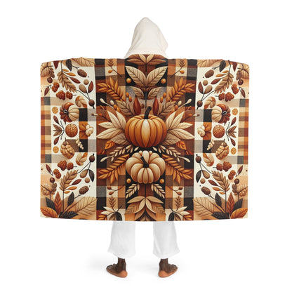 Fall Sherpa Blanket Cozy, Warm, Festive Design, Herbstliche Kuscheldecke Sherpa Warm, Flauschig, Festliches Design