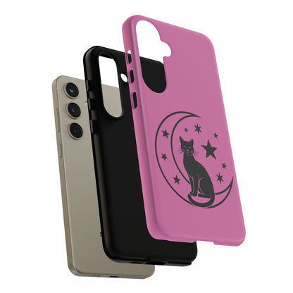 Black Cat Moon Phone Case for iPhone and Samsung