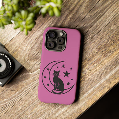 Black Cat Moon Phone Case for iPhone and Samsung