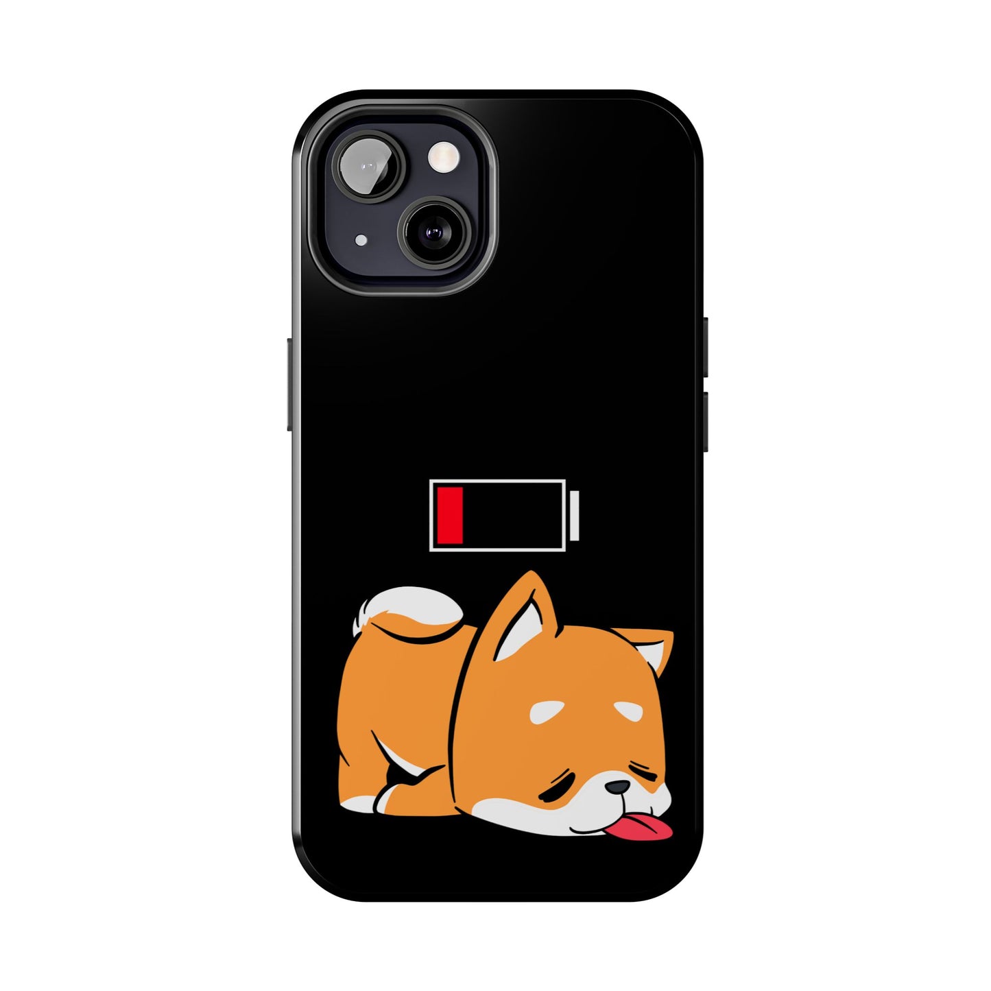 Shiba Inu Low Battery Phone Case for iPhone and Samsung