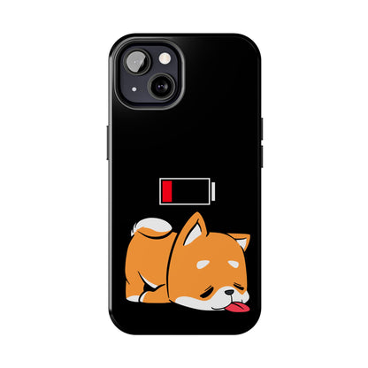 Shiba Inu Low Battery Phone Case for iPhone and Samsung