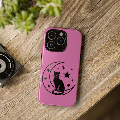 Black Cat Moon Phone Case for iPhone and Samsung