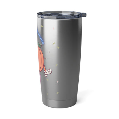 My Anxiety Is Chronic But This Peach Is Iconic Retro Cartoon Tumbler Funny Stainless Steel Cup