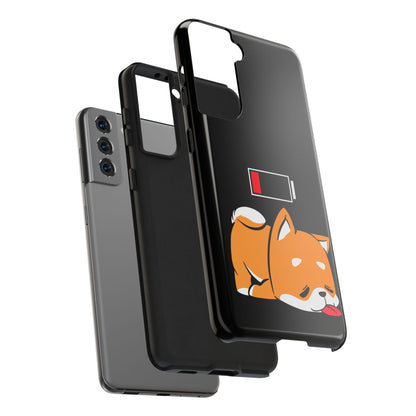 Shiba Inu Low Battery Phone Case for iPhone and Samsung