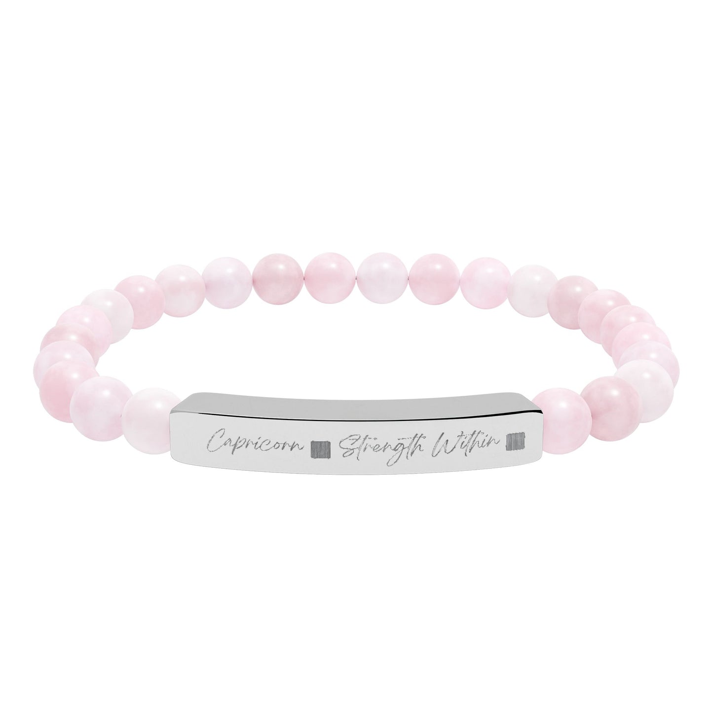 Zodiac Energy Bracelet  Personalized Engraved Bar | Choose Your Sign & Healing Stone | Astrology Gift Jewelry