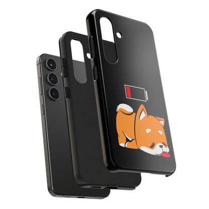 Shiba Inu Low Battery Phone Case for iPhone and Samsung