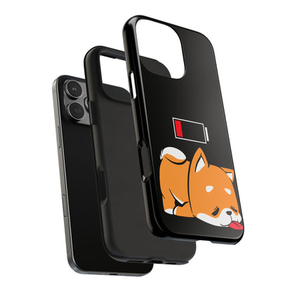 Shiba Inu Low Battery Phone Case for iPhone and Samsung