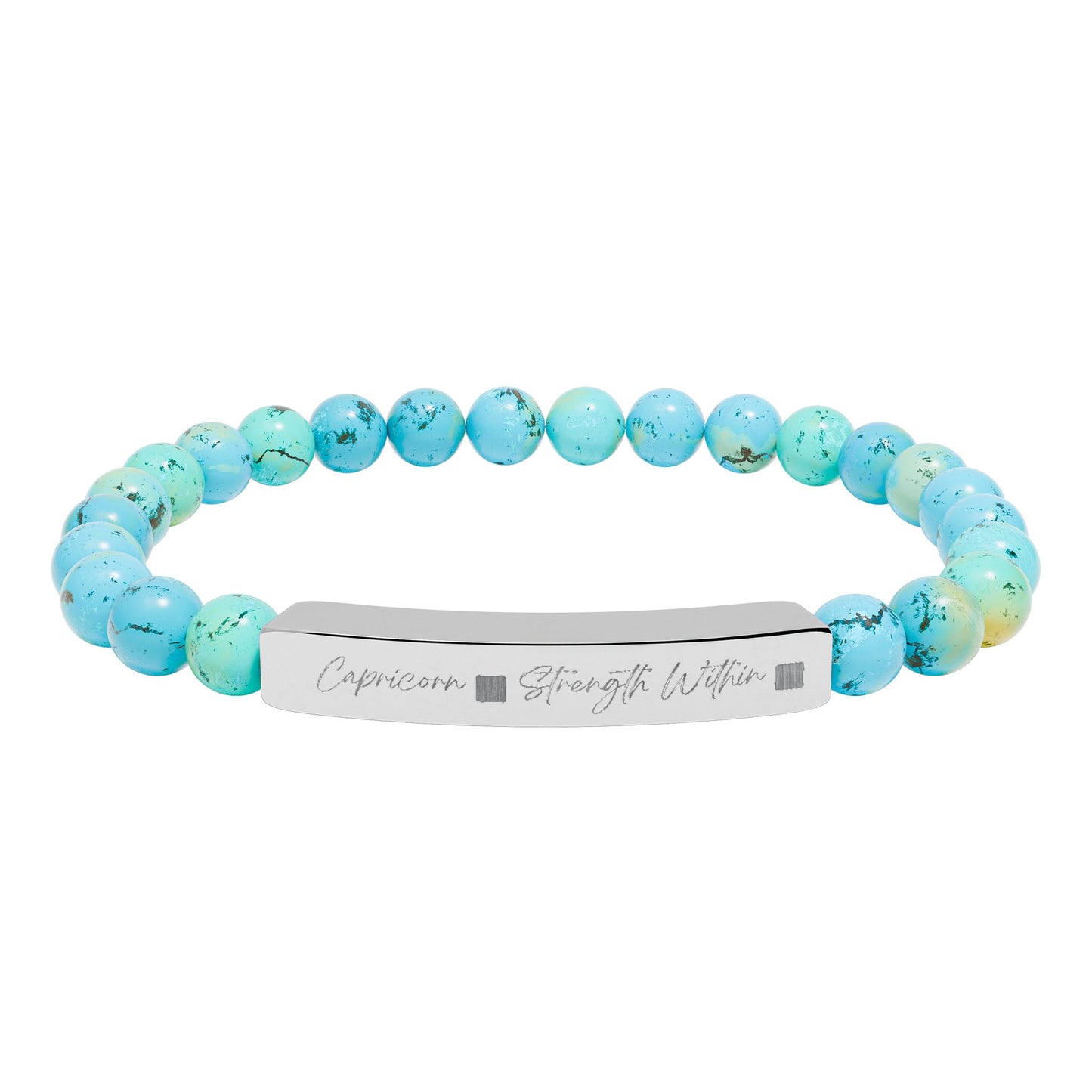 Zodiac Energy Bracelet  Personalized Engraved Bar | Choose Your Sign & Healing Stone | Astrology Gift Jewelry