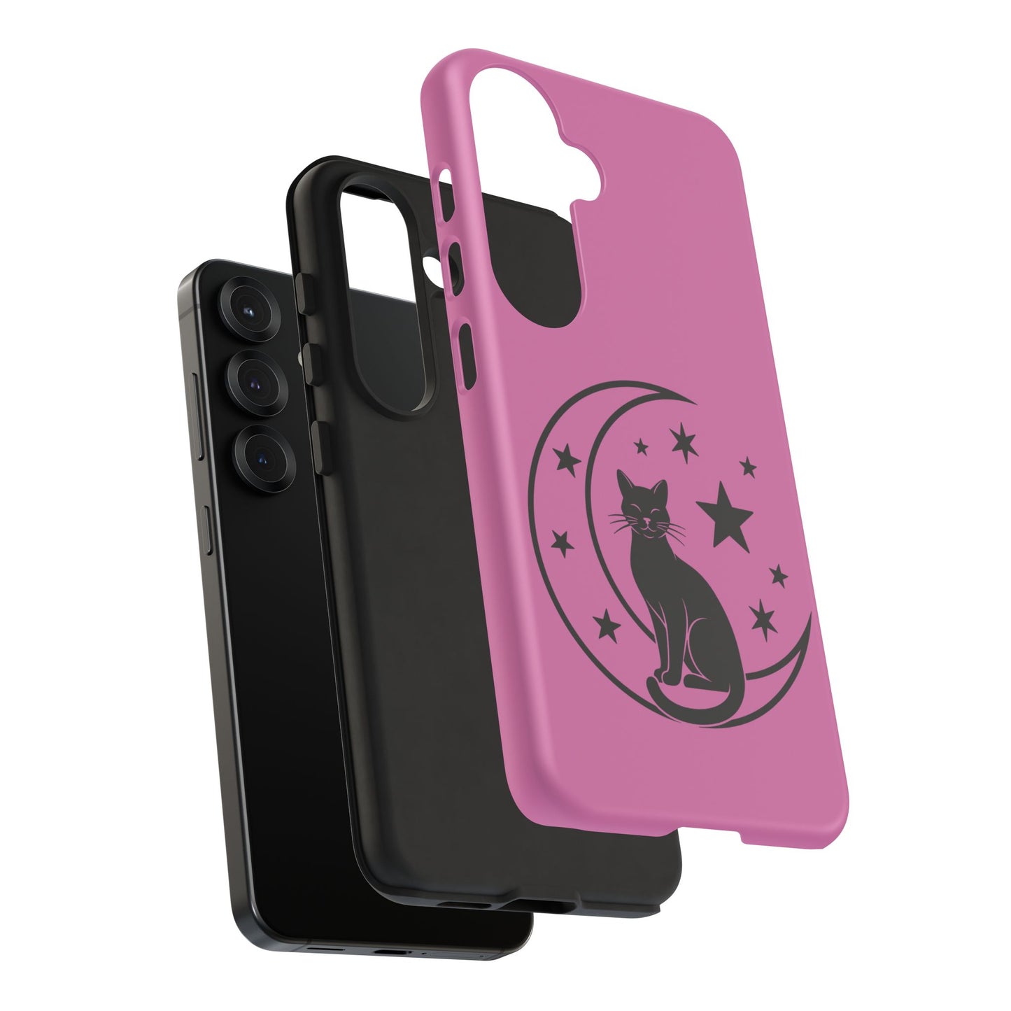 Black Cat Moon Phone Case for iPhone and Samsung