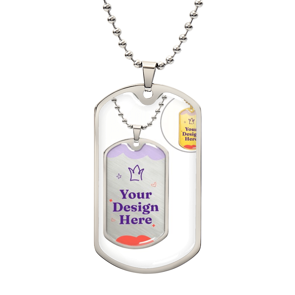 Luxury Graphic Dog Tag Necklace