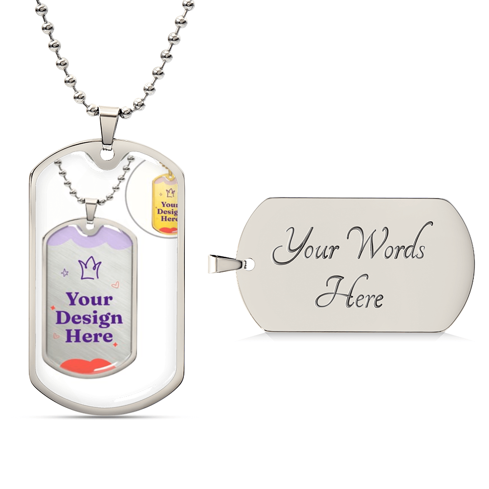 Luxury Graphic Dog Tag Necklace