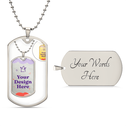 Luxury Graphic Dog Tag Necklace