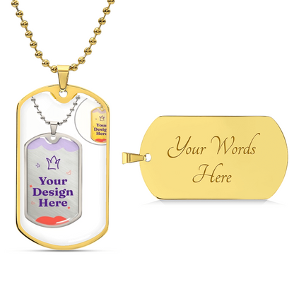 Luxury Graphic Dog Tag Necklace
