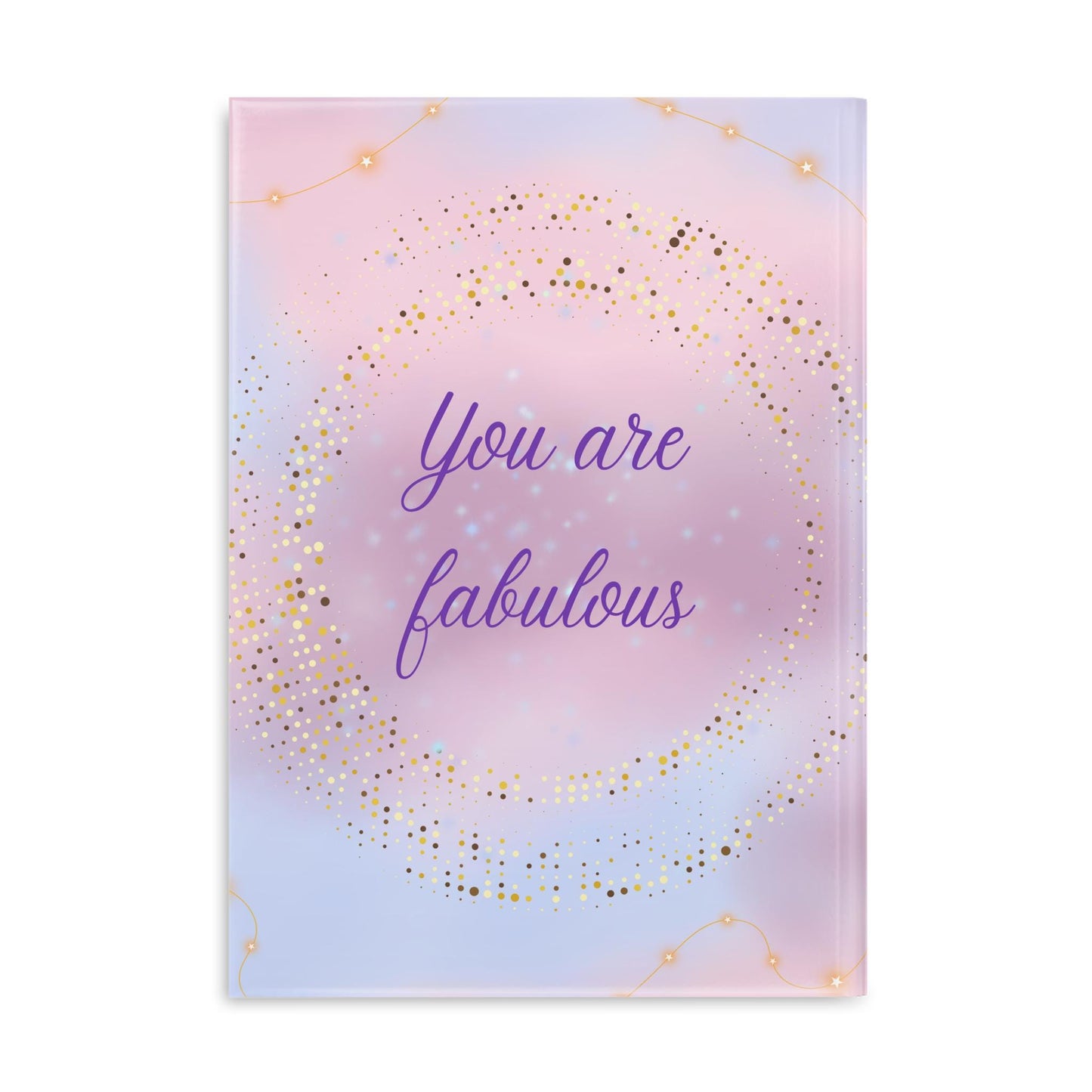 You Are Fabulous Notebook Pastel Sparkle Design, Notizbuch A4 A5 mit Glitzer Look und Motivations Spruch